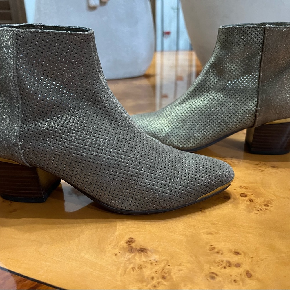 Dolce Vita gold  suede ankle boots